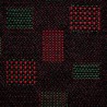 Materiał MG 16019 BLACK/RED/GREEN